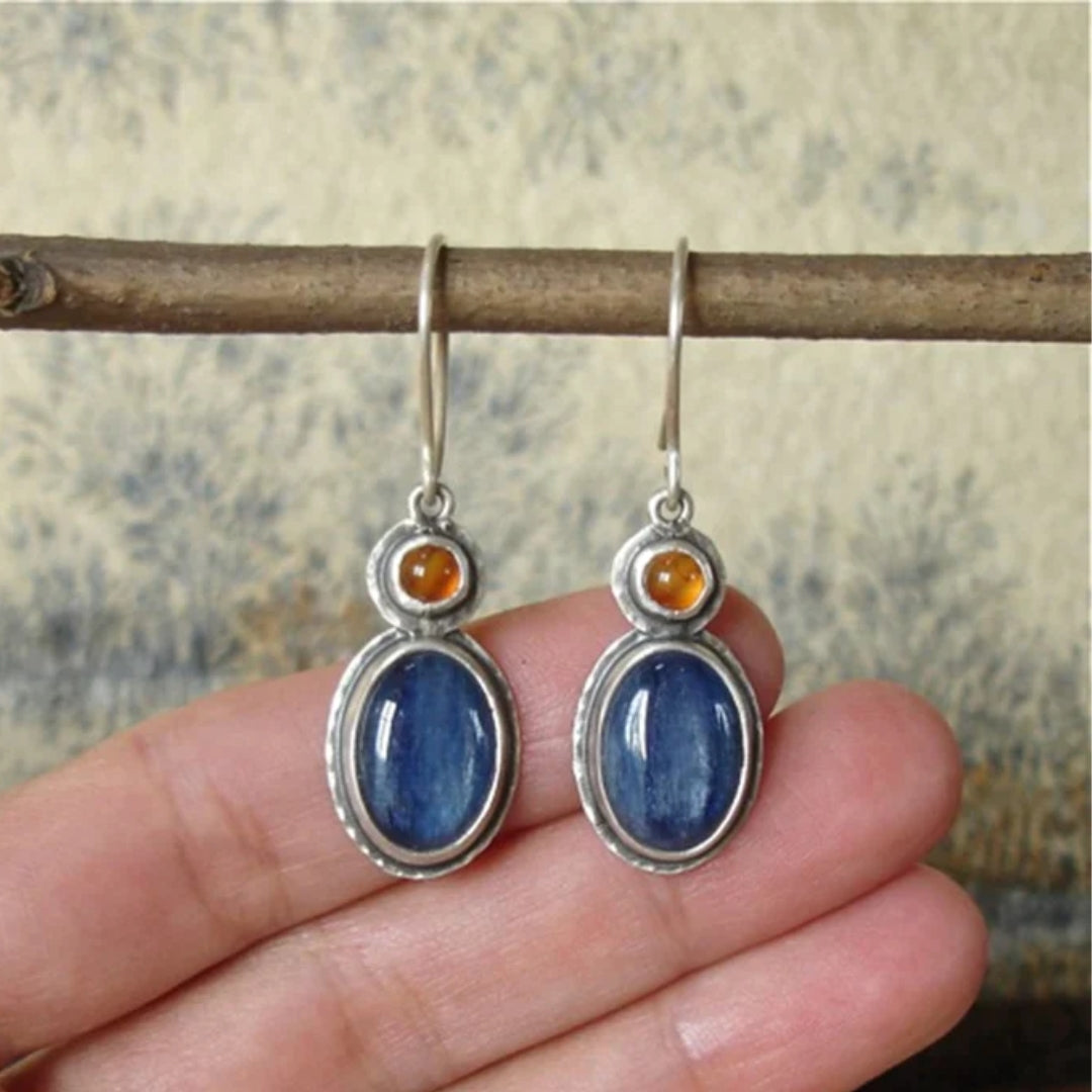 Aretes Azul y Naranja Vintage