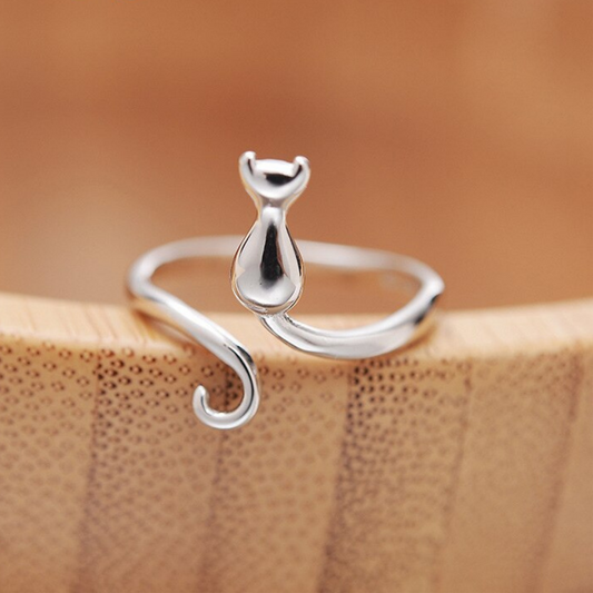 Anillo Gato con Botas en Plata