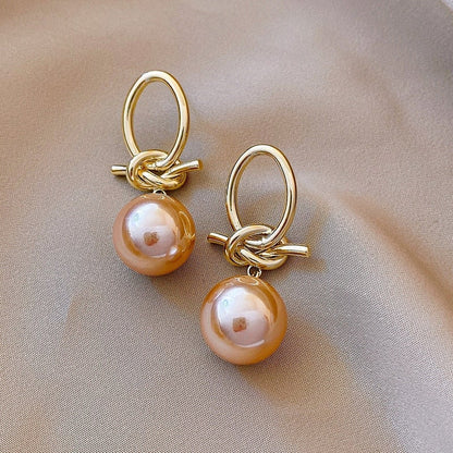 Aretes Lazo de Perla en Oro