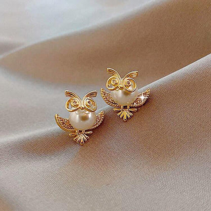 Aretes Búho en Oro