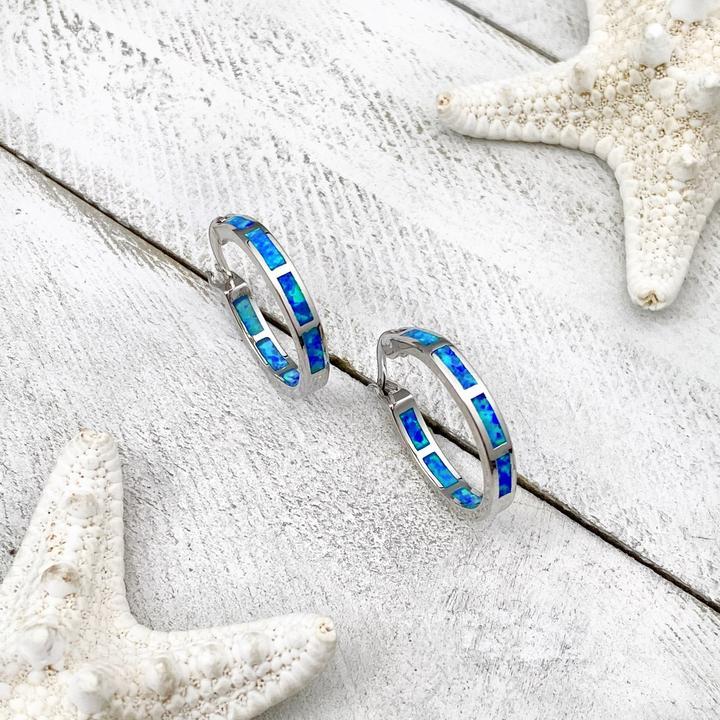 Aros de Lujo Inspirados en los Oceanos en Plata y Ópalo