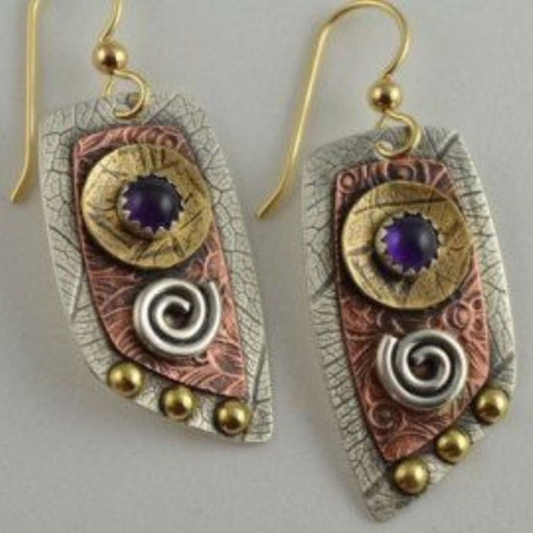 Aretes Vintage del Desierto en Oro