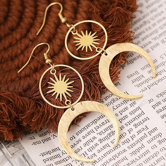 Aretes de Luna Vintage Dorados