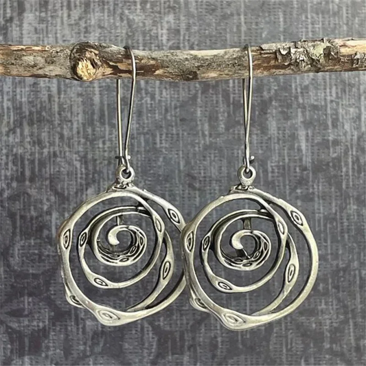 Aretes Laberinto Vintage Plata