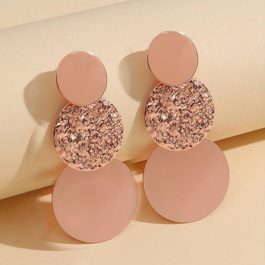 Aretes Redondos Rosados Vintage