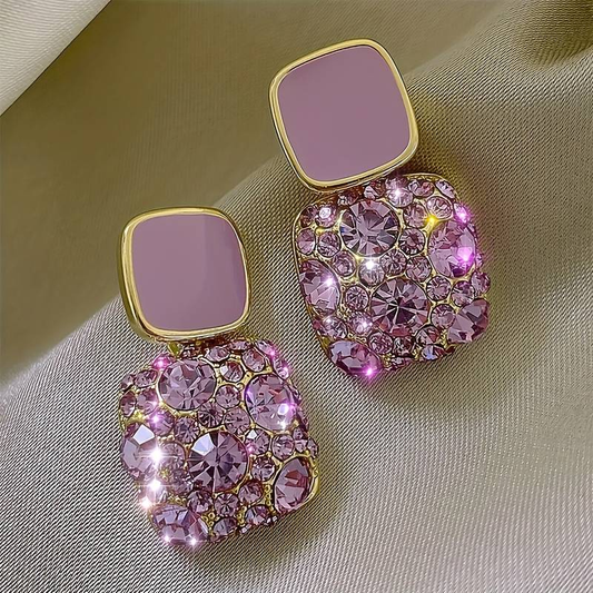 Aretes Circonita Morada Elegantes