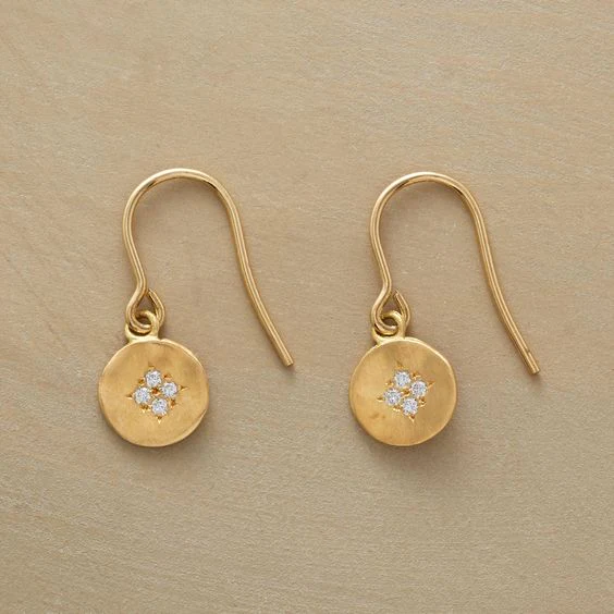 Aretes Vintage con Circonitas Dorados